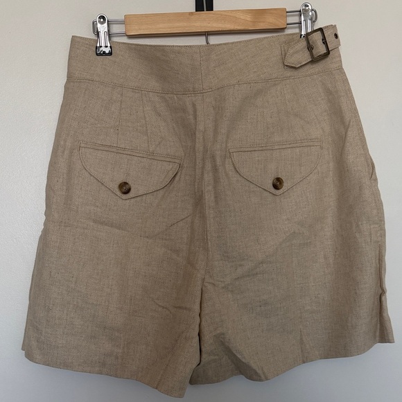 Banana Republic High-Rise Linen Pleated Safari Shorts - Picture 4 of 7
